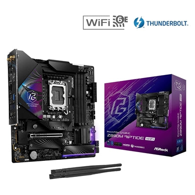 ASRock Z890M RIPTIDE WIFI LGA1851 Micro-ATX Motherboard DDR5 PCIe 5.0 ASRock Z890M RIPTIDE WIFI LGA1851 Micro-ATX Motherboard DDR5 PCIe 5.0
